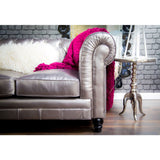 TOV Furniture Zahara Leather Sofa | Silver- TOV-S24