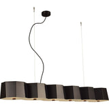 Seed Design Zhe Large Pendant Lamp | Black SQ-2322MPL6-BK