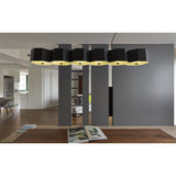 Seed Design Zhe Large Pendant Lamp | Black SQ-2322MPL6-BK