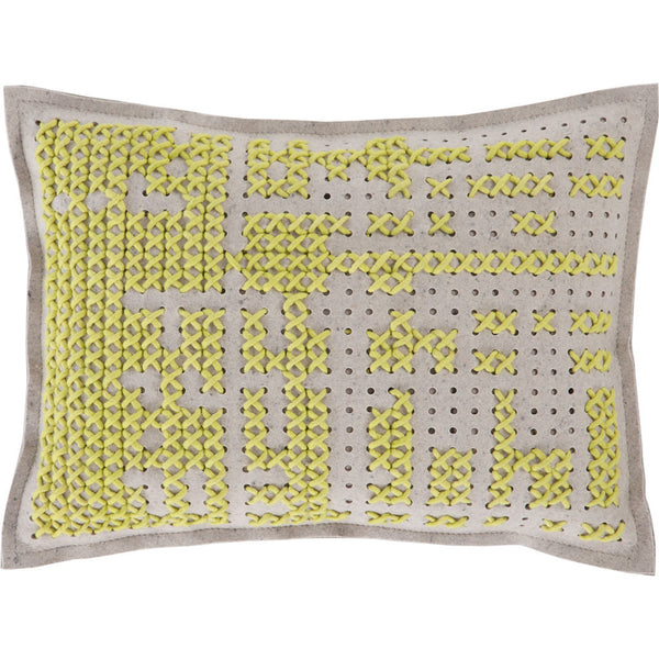 Gan Canevas Abstract Pillow | Yellow/Light Gray 02CN21468CL82
