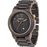 WeWood Alpha Blackwood Wood Watch | Black/Gold