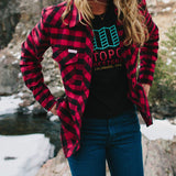 Topo Designs Original Women's Logo Tee Shirt | Black