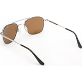 Randolph Engineering Aviator Bright Chrome Sunglasses | Tan Polarized Glass Bayonet