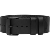 TID Natural Leather Watch Strap | Black