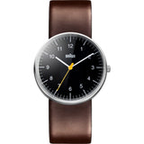 Braun BN21 Black Analog Men's Watch | Brown Leather