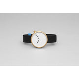 bulbul Ore 07 Men's Watch | Matte Golden Steel on Black Italian Leather