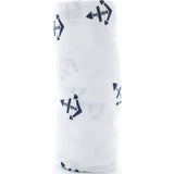 Zestt Carter Organic Cotton Muslin Swaddle | Navy Blue Anchor