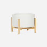 Modernica Ceramic Tabletop Cylinder Planter | White