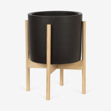 Modernica Ceramic Small Cylinder Planter | Charcoal