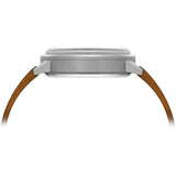 Tsovet SVT-CN38 Silver & White Watch | Tan Leather CN110113-01