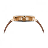 Tsovet SVT-CN38 Swiss Quartz Rose & Champagne Watch | Brown/White Leather