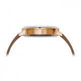 Tsovet SVT-CN38 Swiss Quartz Rose & Champagne Watch | Brown/White Leather