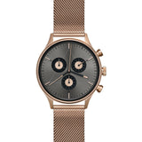 Cronometrics The Engineer PVD Rose Gold Watch | Stainless Steel Milanese CM02WS06