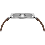 Tsovet SVT-CV43 Swiss Quartz Steel & Matte Black Watch | Brown Leather