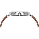 Tsovet SVT-CV43 Swiss Quartz Steel & Matte Beige Watch | Tan Leather