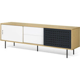 TemaHome Dann Dots 201 Sideboard | Metallic White & Anthracite 9500.402647