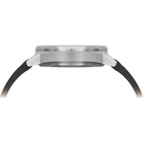 Tsovet SVT-DE40 Chronograph Steel & White Watch | Black Leather DE110110-40