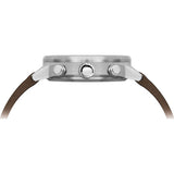 Tsovet SVT-DE40 Chronograph Silver & Burgundy Watch | Brown Leather DE113012-43