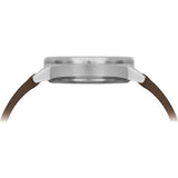 Tsovet SVT-DE40 Chronograph Silver & Burgundy Watch | Brown Leather DE113012-43