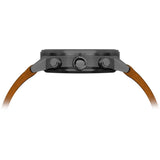 Tsovet SVT-DE40 Matte Black Chronograph Watch | Tan Leather DE331013-43