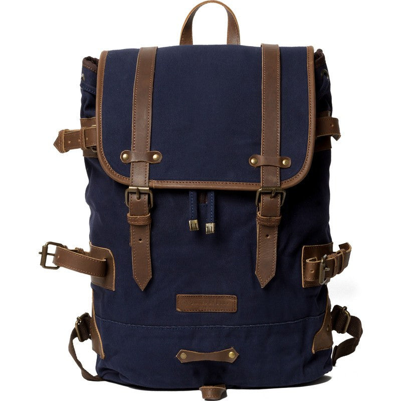 Navy Wax Canvas Convertible Backpack 2.0