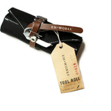 EH Works Essential Bike Tool Roll | Black with Brown Strap ESSBLKBR