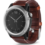 Garmin Fenix 3 Sapphire Multi-Sport GPS Watch | Silver/Leather