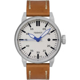 Tsovet SVT-FW44 Automatic White Watch | Brown Leather FW110113-40A