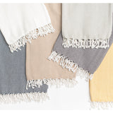 Zestt Herringbone Organic Cotton Throw | Navy