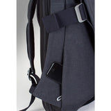 Cote et Ciel Isar Medium Raw Canvas Backpack | Anthracite Blue