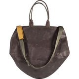 Cote&Ciel Kalix Large Feldspath Coated Canvas Tote Bag | Puce/Olive Green 28324