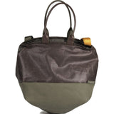 Cote&Ciel Kalix Large Feldspath Coated Canvas Tote Bag | Puce/Olive Green 28324