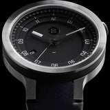 Minus-8 Layer Black/Silver Automatic Watch | Leather