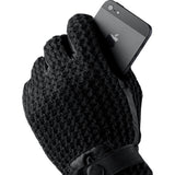 Mujjo Leather Crochet Touchscreen Gloves | Black