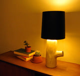 Michiko Shimada Log Lamp with Shade | White/Black-LLS032
