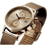 Triwa Sort of Black Gold Chronograph Watch | Gold Mesh