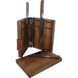 Mono Sarah Wiener Knife Block w/ Cutting Board | Walnut Wood