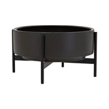 Modernica Case Study Raised Low Pan with Metal Stand | Charcoal CER-W-RLP-22-6-MET-CHR