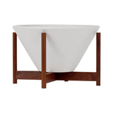 Modernica Case Study Large Apex with Wood Stand | White CER-W-APX-19-9.5-BWA-WHT