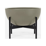 Modernica Case Study Medium Bowl with Metal Stand | Pebble CER-W-BWL-16-17-MET-PEB