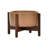 Modernica Case Study Desktop Cylinder With Wood Stand | Acorn CER-W-CYL-6-3-BWA-ACO