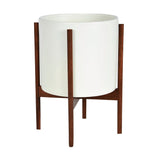 Modernica Ceramic Large Cylinder Planter | White