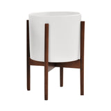 Modernica Ceramic Small Cylinder Planter | White