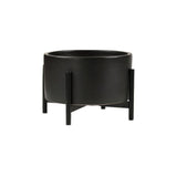 Modernica Case Study Tabletop Cylinder With Metal Stand | Charcoal CER-W-CYL-9.5-5-MET-WHT