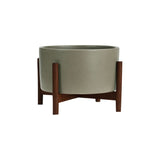 Modernica Ceramic Tabletop Cylinder Planter | Pebble