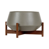 Modernica Case Study Diamond with Wood Stand | Pebble CER-W-DIA-18-9.75-BWA-PEB