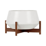 Modernica Case Study Diamond with Wood Stand | White CER-W-DIA-18-9.75-BWA-WHT