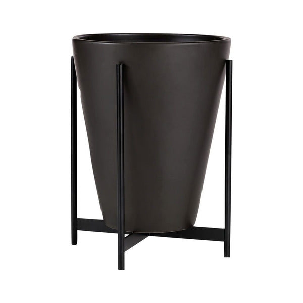 Modernica Case Study Large Funnel with Metal Stand | Charcoal CER-W-FUN-15-18-MET-CHR