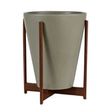 Modernica Ceramic Large Funnel Planter | Pebble