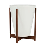 Modernica Ceramic Large Funnel Planter | White